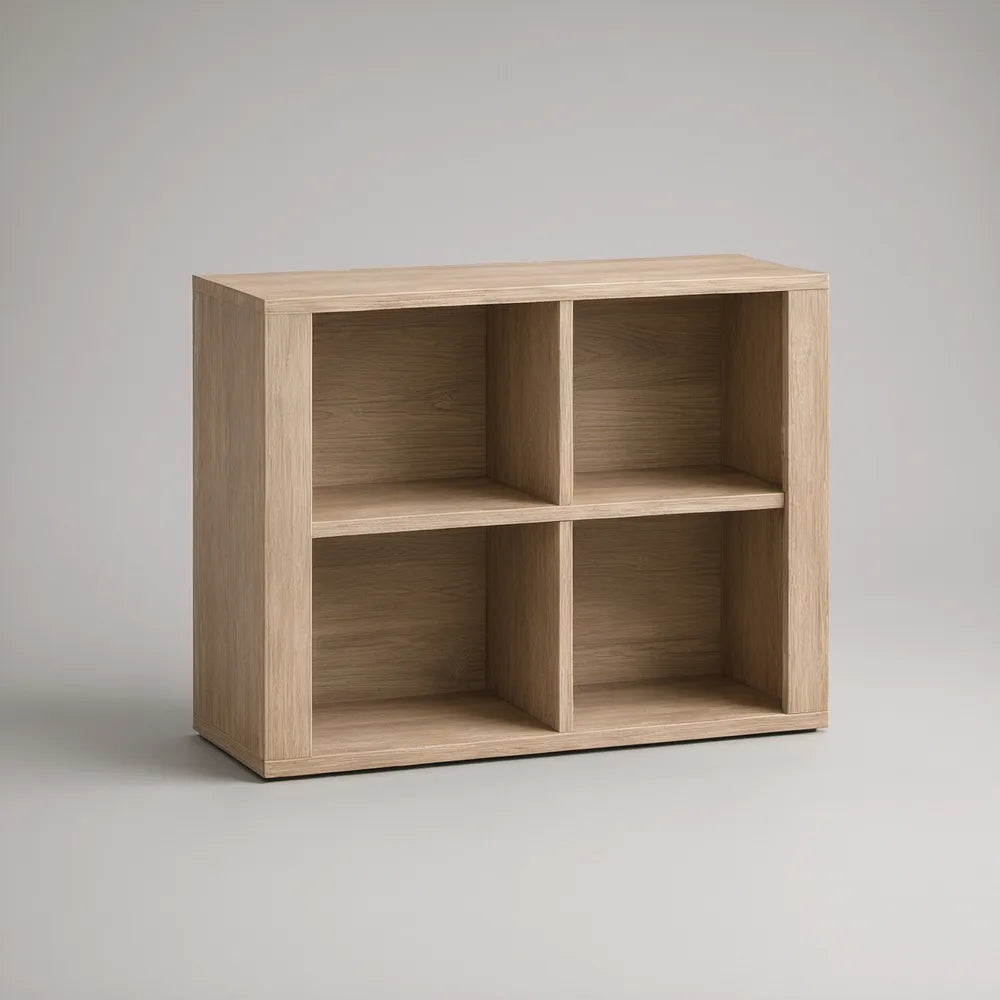 Estante com 4 Nichos em Carvalho Claro 80 x 30 x 80 cm